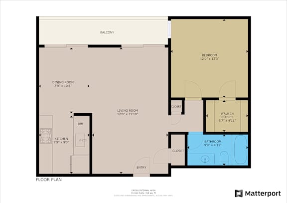 1 bed 1 bath A at Menlo Terrace Apartments, Los Angeles, CA