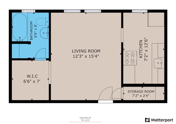Studio 1 bath Studio 1 bath at Normandie Summit Apartments, California