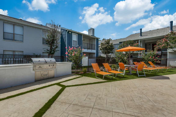 Grill And Patio at Seacrest Apartments, Garland, Texas