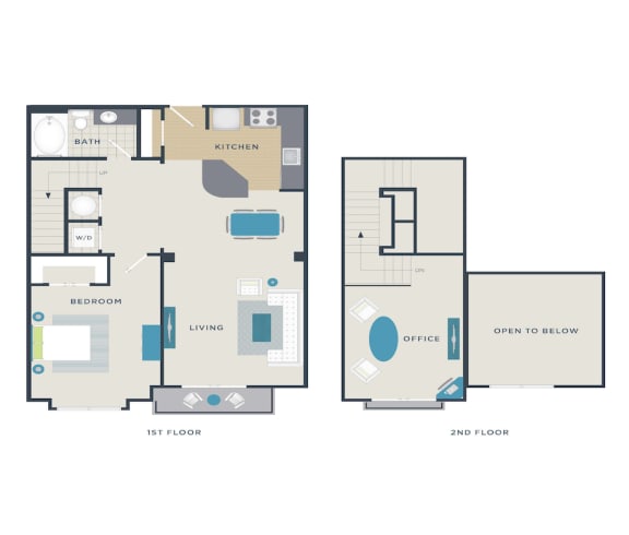 a floor plan of two apartments with different floor plans  townhouse floor plans