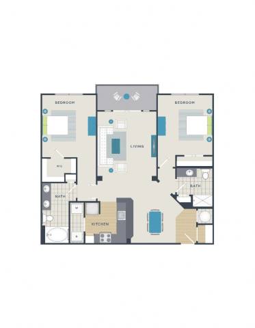 2 Bedroom Floor Plan