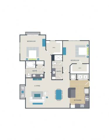 2 Bedroom Floor Plan