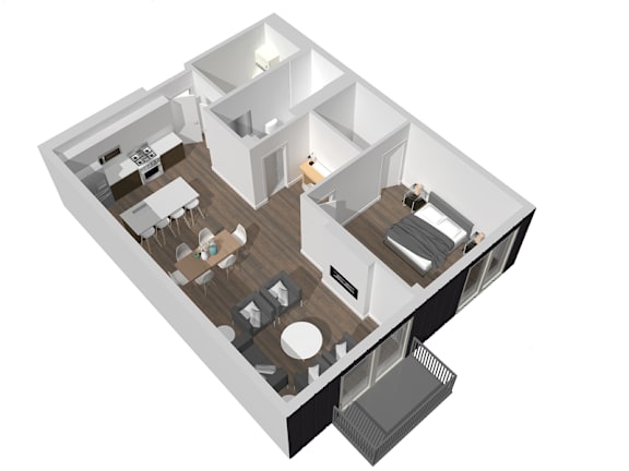1 Bedroom Floorplan P3
