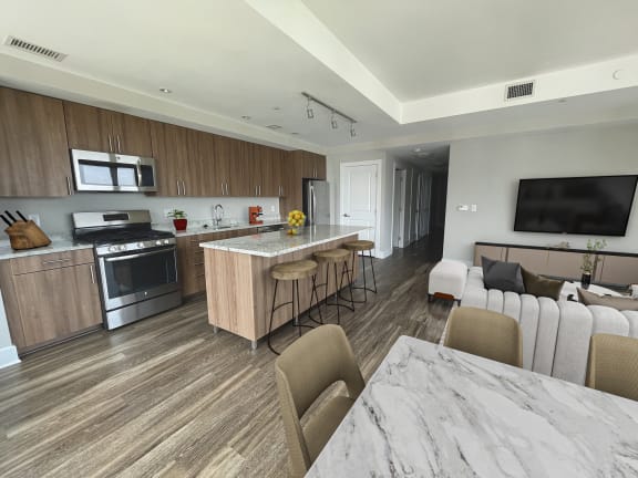 Living Room With Kitchen at The Bartlett, Virginia