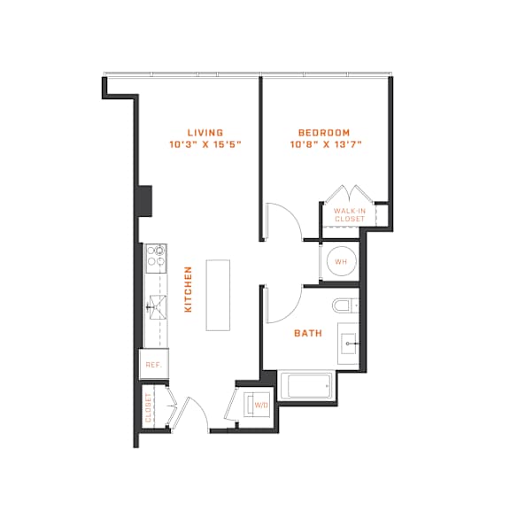 a floor plan of a bedroom floor plan with an open floorplan with a bedroom