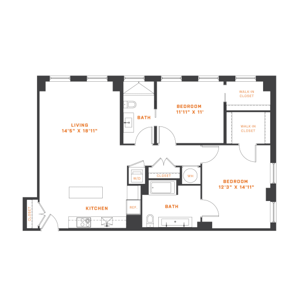 Floor Plan  a floor plan of a bedroom floor plan with an open