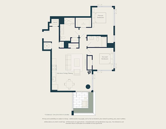 A floor plan of a house with labeled rooms such as "Dining Room" and "Kitchen".