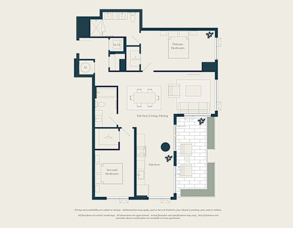 A floor plan of a house with labeled rooms such as "WWD" and "Rachy Ring Dining".