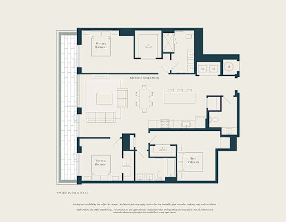 A floor plan of a house with rooms labeled.