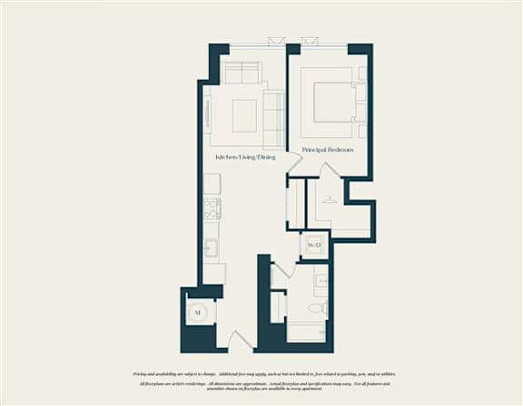A floor plan of a house with labeled rooms.
