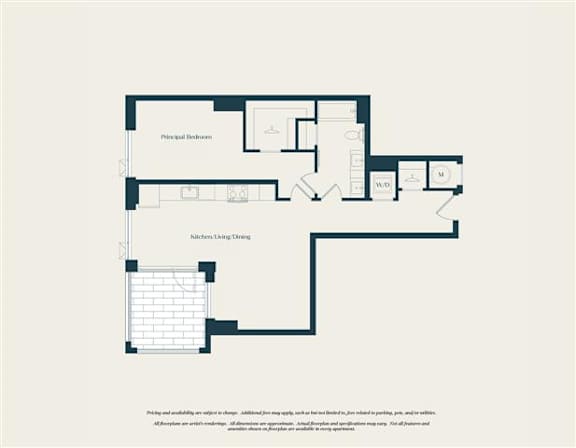 A floor plan of a house with labeled rooms such as "Kitchen", "Dining", and "Bedrooms".