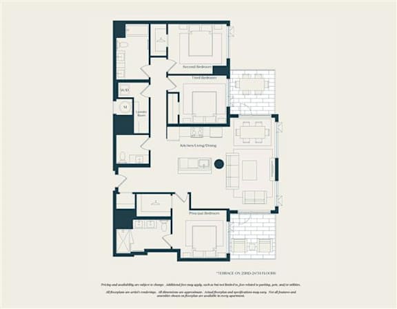 A floor plan of a house with rooms labeled.