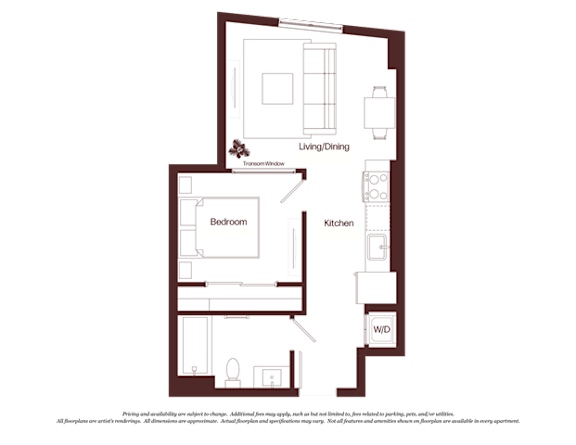 A floor plan of a house with a living room, dining room, kitchen, and bedrooms.