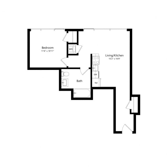 Floor Plans of West Half | 1205 in Washington, DC