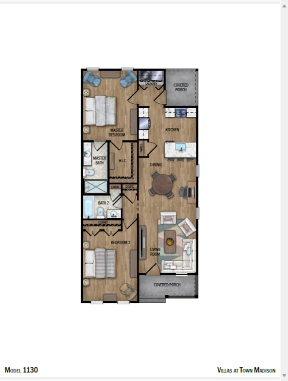 2 Bedroom Floor Plan at Ovation at Town Madison, Madison, AL
