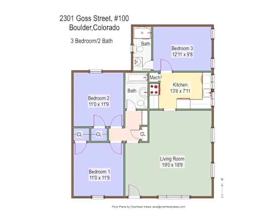 Floor Plan  2301 Goss Street 100 Floor Plan
