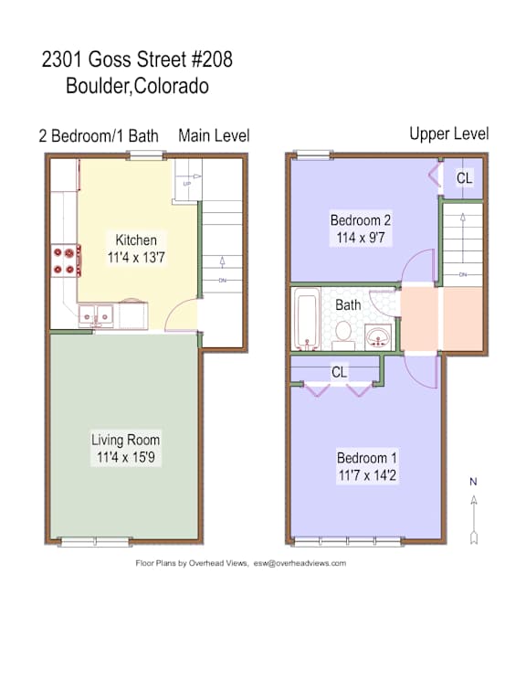 2301 Goss Street 208 Floor Plan