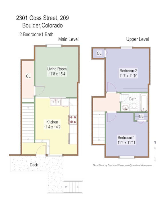 2301 Goss St #209 Floor Plan
