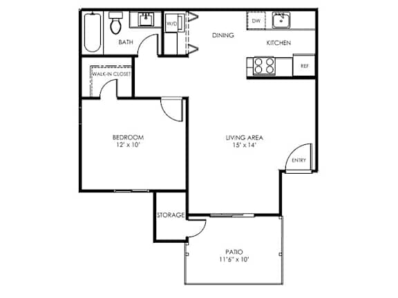 A black and white image of a floor plan for a house.