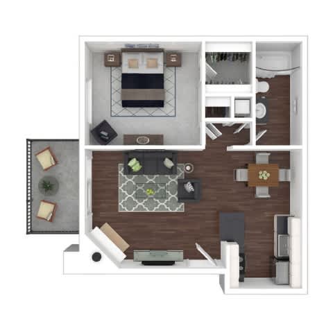 Coral Plan at Miramar Apartments, Denver, 80231