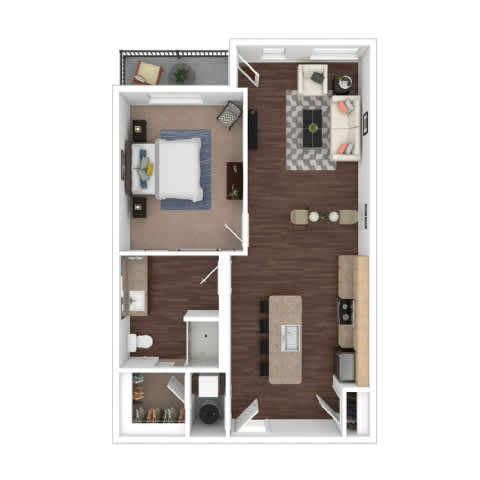 Wren Floor Plan at B Street Lohi Apartments, Denver, CO