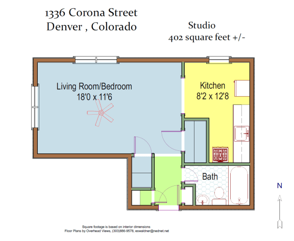 1336 Corona Studio Floorplan
