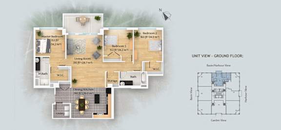 a floor plan of a house with a wooden floor
