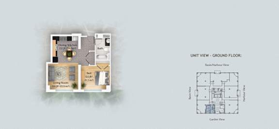 a floor plan of a house with a bedroom and a bathroom