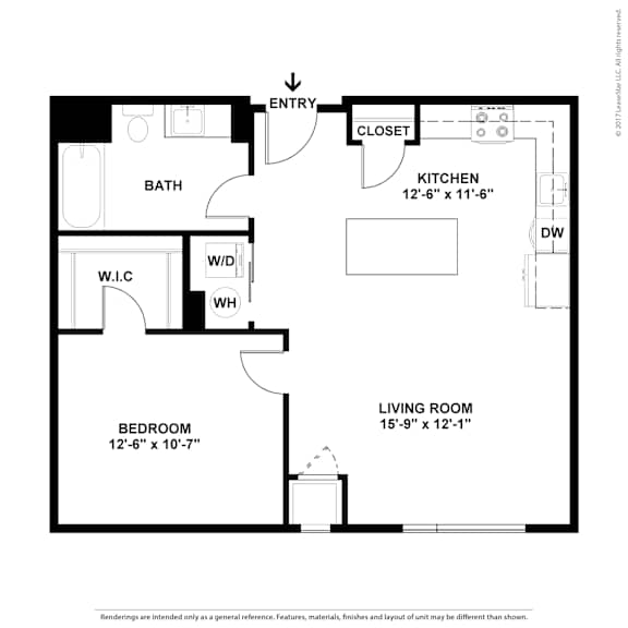 A black and white image of a floor plan for a home.