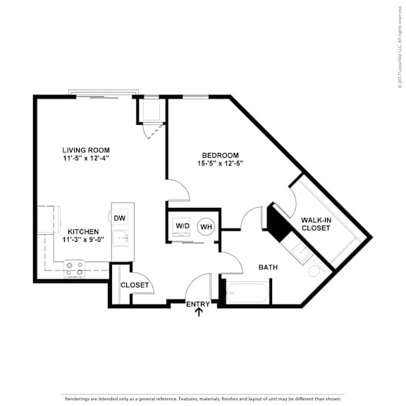 A black and white image of a floor plan for a home.
