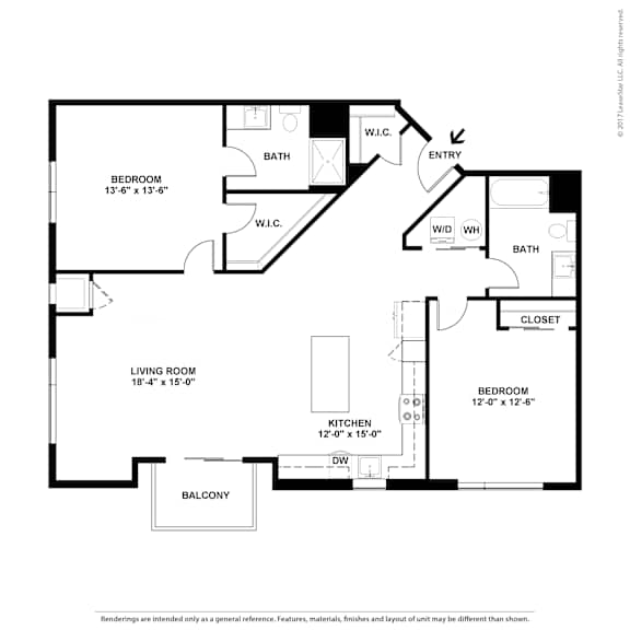 A black and white image of a floor plan for a home.