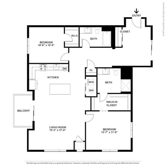 A black and white image of a floor plan for a home.