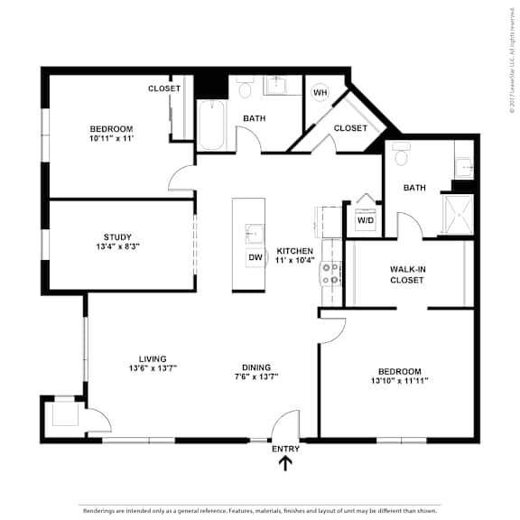 A black and white image of a floor plan for a house.