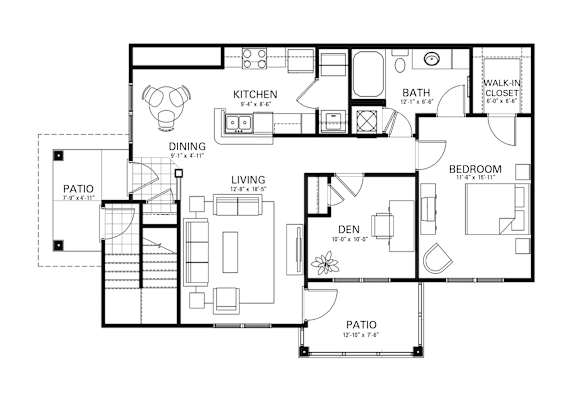 A black and white image of a house floor plan.