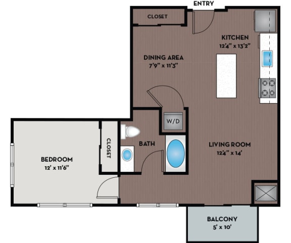 a floor plan of a home with a bedroom and a living room