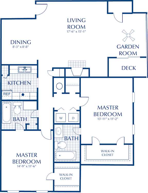 A blueprint of a house layout with labeled rooms.