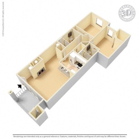 B1R 2/2 floorplan