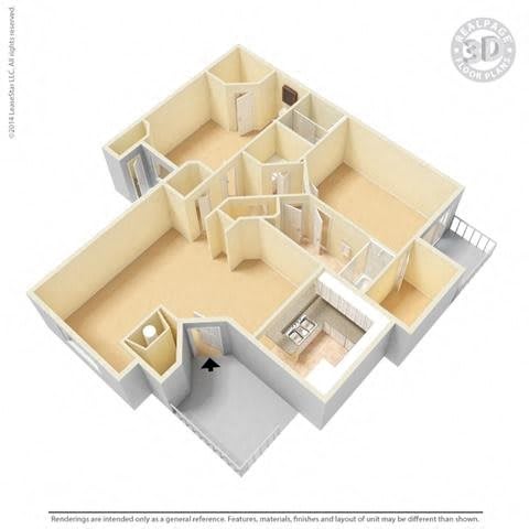 B3R 2/2 floorplan