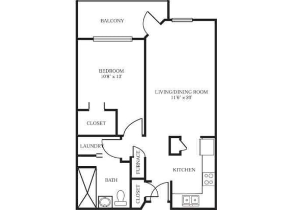 A black and white image of a floor plan for a home.
