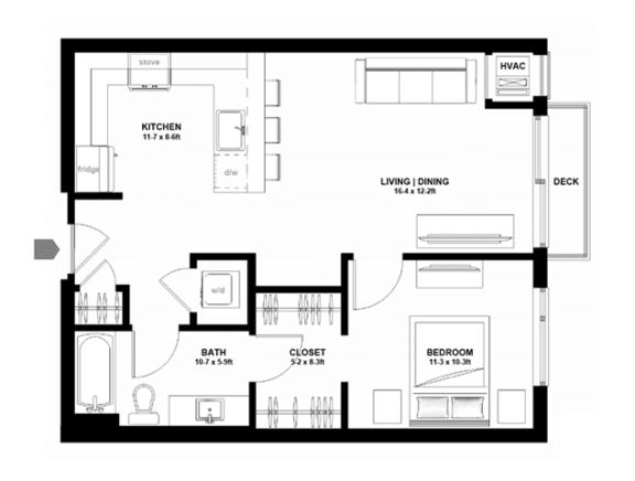 A2I, 1 br/ 1 ba