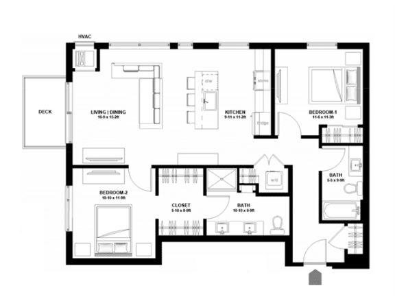 BI2, 2 br/ 2 ba
