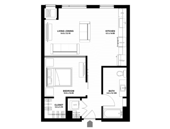 S4I, 1 br/ 1 ba