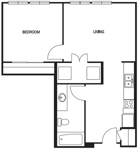A01 1 Bed | 1 Bath