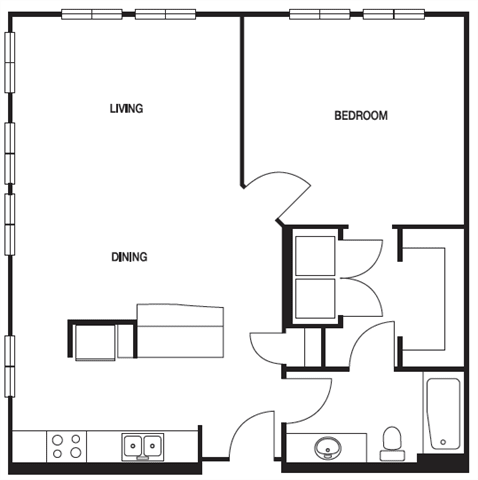 A03 1 Bed | 1 Bath