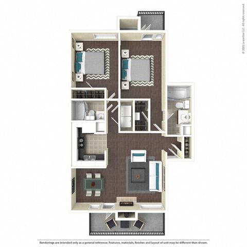 Floor Plan  B3, 2 br, 2 ba