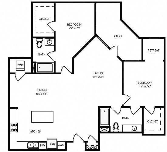 2C	2 / 2 floorplan