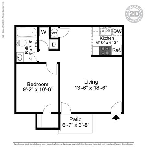 Gala, 1 br, 1 ba, 720 sq. ft. floor plan