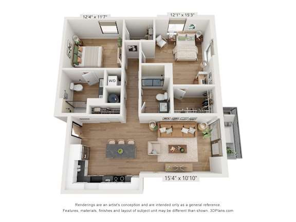 The Clover 2 Bedroom Cicely
