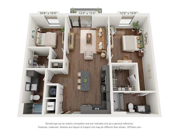 The Clover 2 Bedroom Poppy