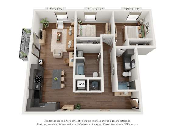 The Clover 2 Bedroom Tansy